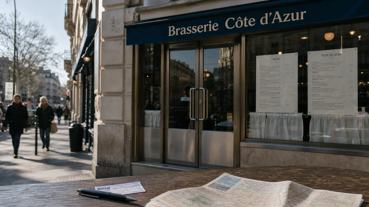 Entrée de brasserie la cote d azur à Lyon 7e
