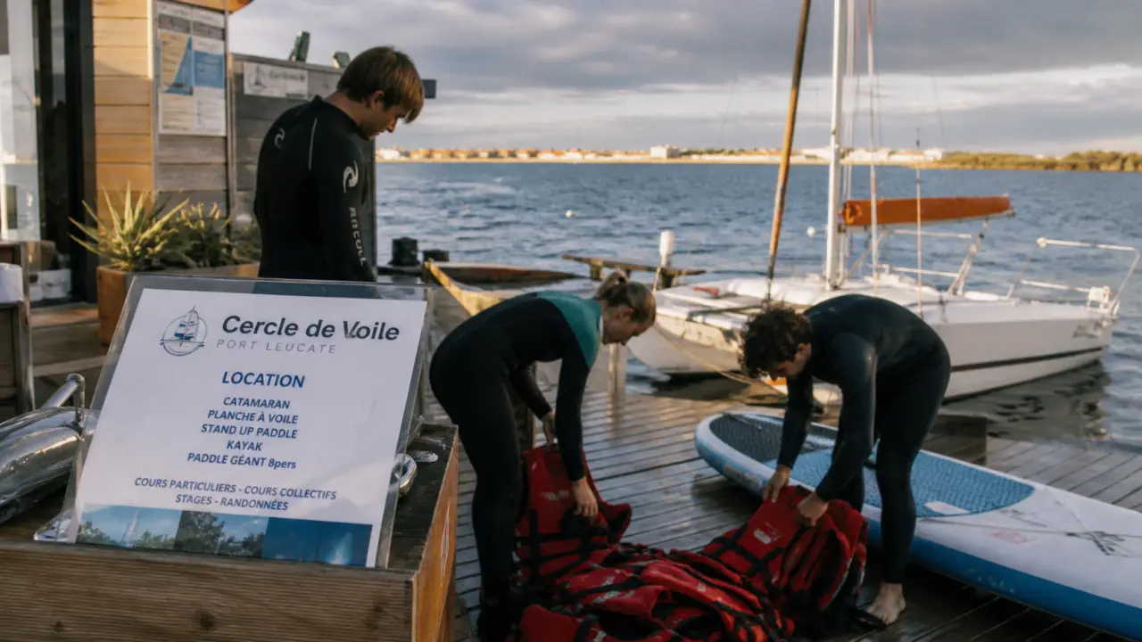Centre nautique du cercle de voile du cap leucate : voile, paddle et char à voile