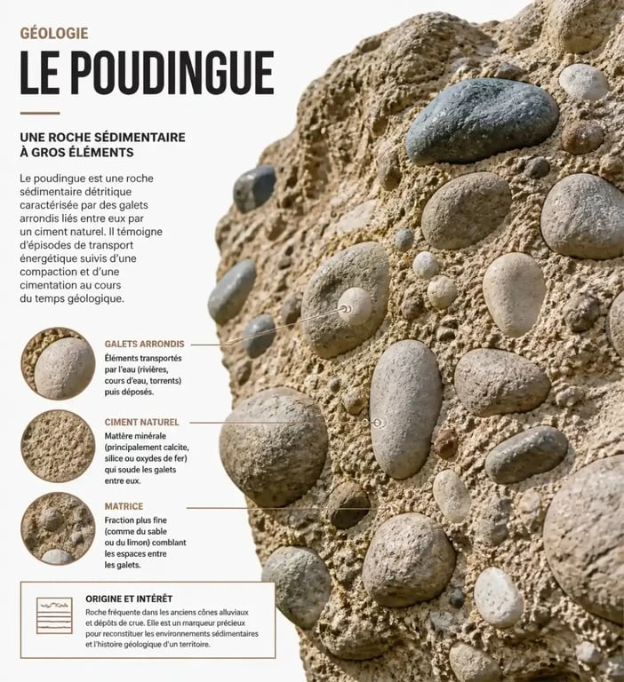 Formation géologique poudingue sentier du littoral Nice
