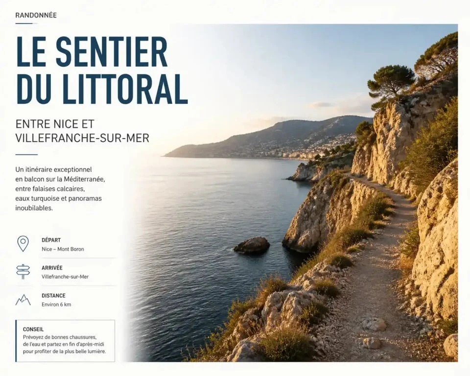Sentier du littoral Nice Villefranche vue sur la Méditerranée