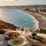 Restaurants bord de mer Nice, vue mer depuis la promenade, terrasse face à la baie