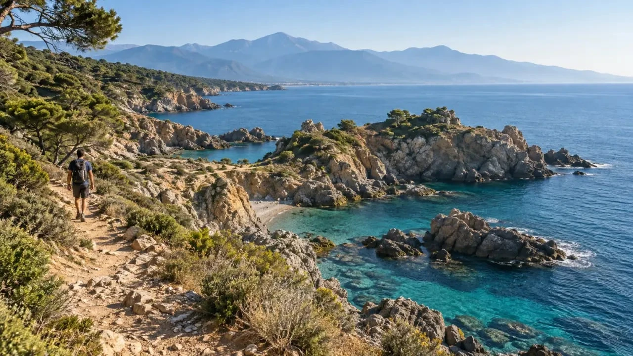 Sentier littoral depuis la plage du Racou vers les criques d’Argelès-sur-Mer