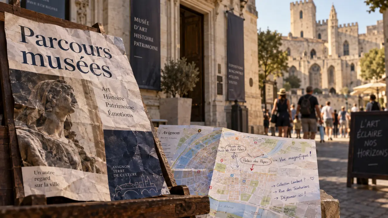 Musées avignon et alentours : affiche parcours musées