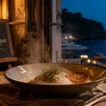 Restaurant agde gastronomique, table raffinée avec vue mer Méditerranée