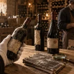 Vin bio draguignan : vérifier le label sur des bouteilles en cave