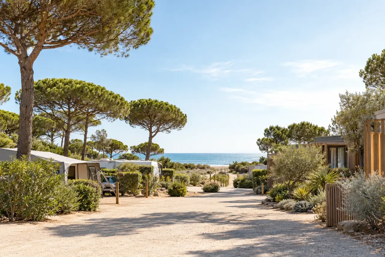 Camping naturiste au Cap d’Agde avec accès à la plage et parc arboré