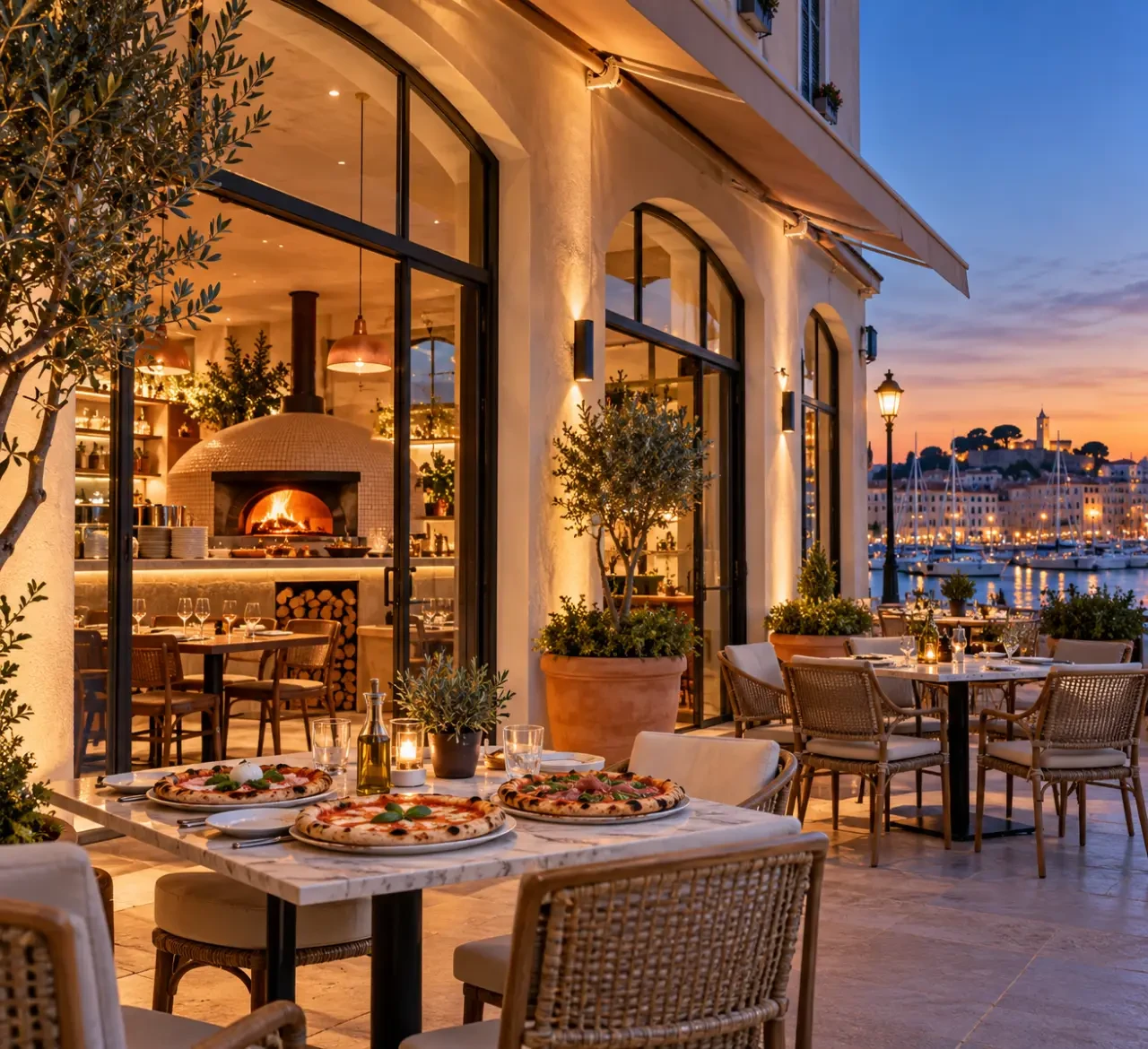 Pizzeria Cannes avec terrasse et four à bois près du Vieux Port