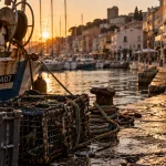 Île des Pêcheurs cap d'agde, port et ruelles au quai près de la plage