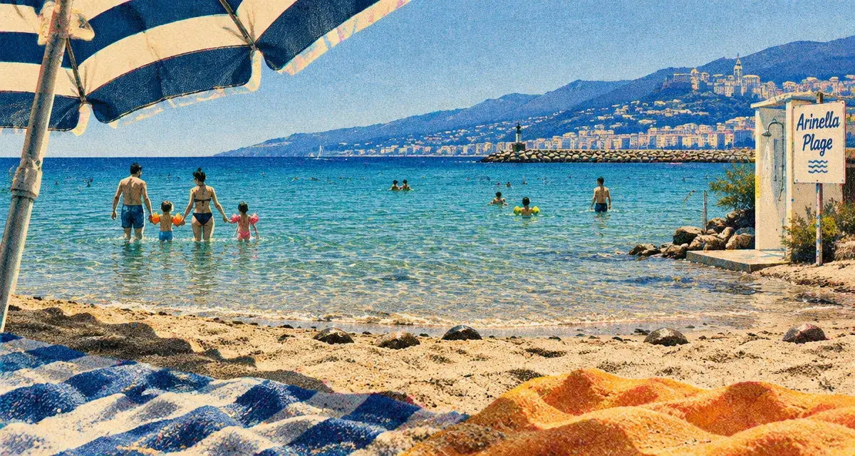 Plage de l'Arinella à Bastia : eau turquoise et accès facile