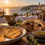 Restaurant typique côte d azur : terrasse Niçois & Mer, socca et pan bagnat, vue mer