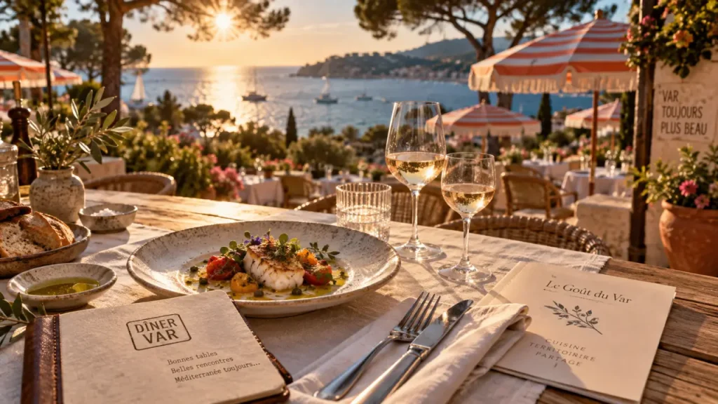 Resto gastro Var : terrasse vue mer pour dîner romantique